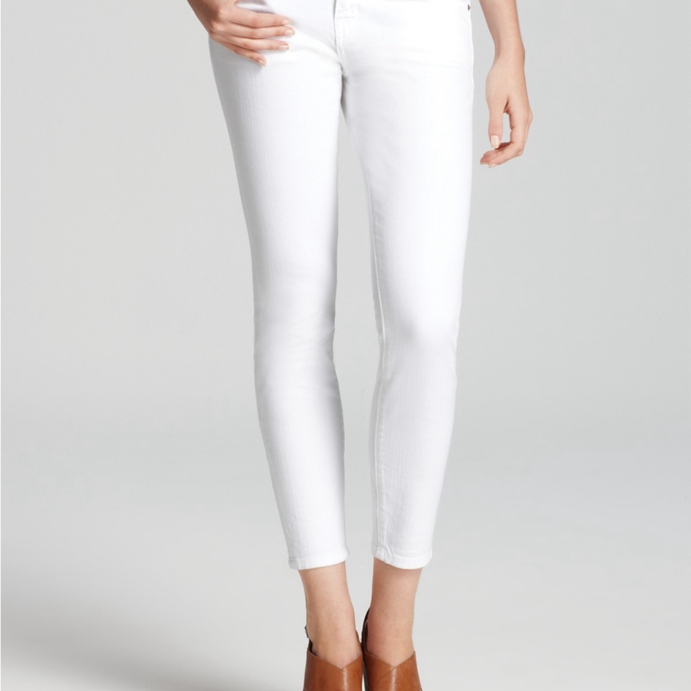 Current/Elliott Women's White Ankle Jeans